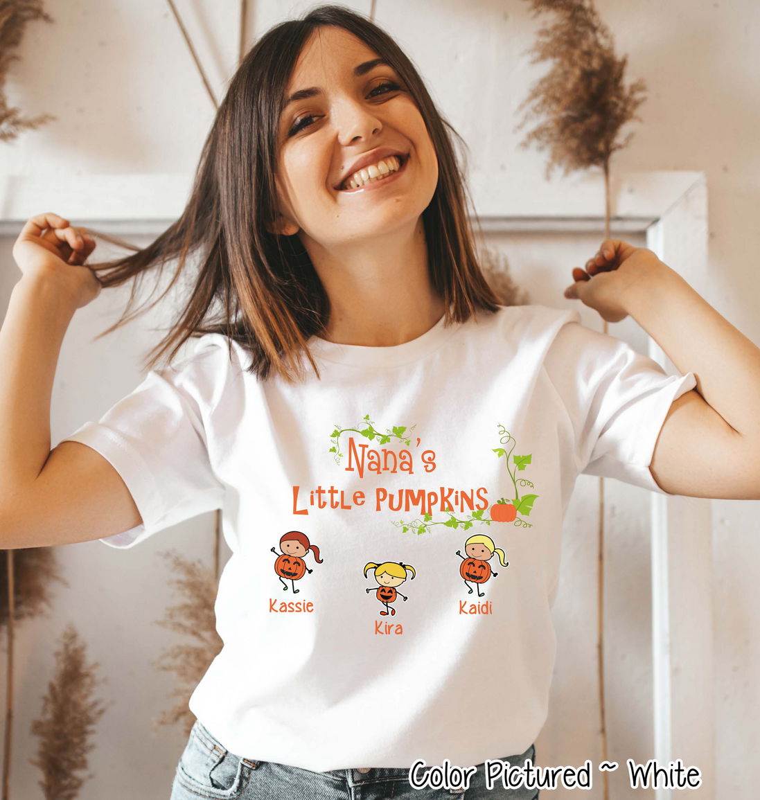 Mom, Grandma, Grandpa etc. Little Pumpkins  ~ Custom Named Kids Pumpkin Tee