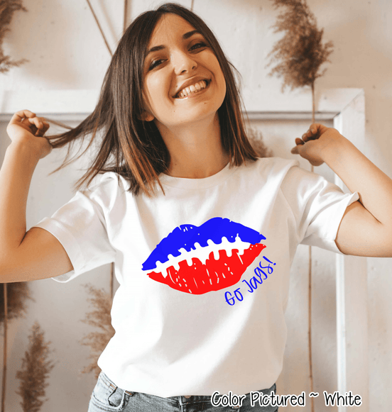 Custom Football Lips Graphic Tee