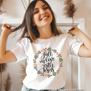 Fall In Love with Jesus Leaf Ring Tee