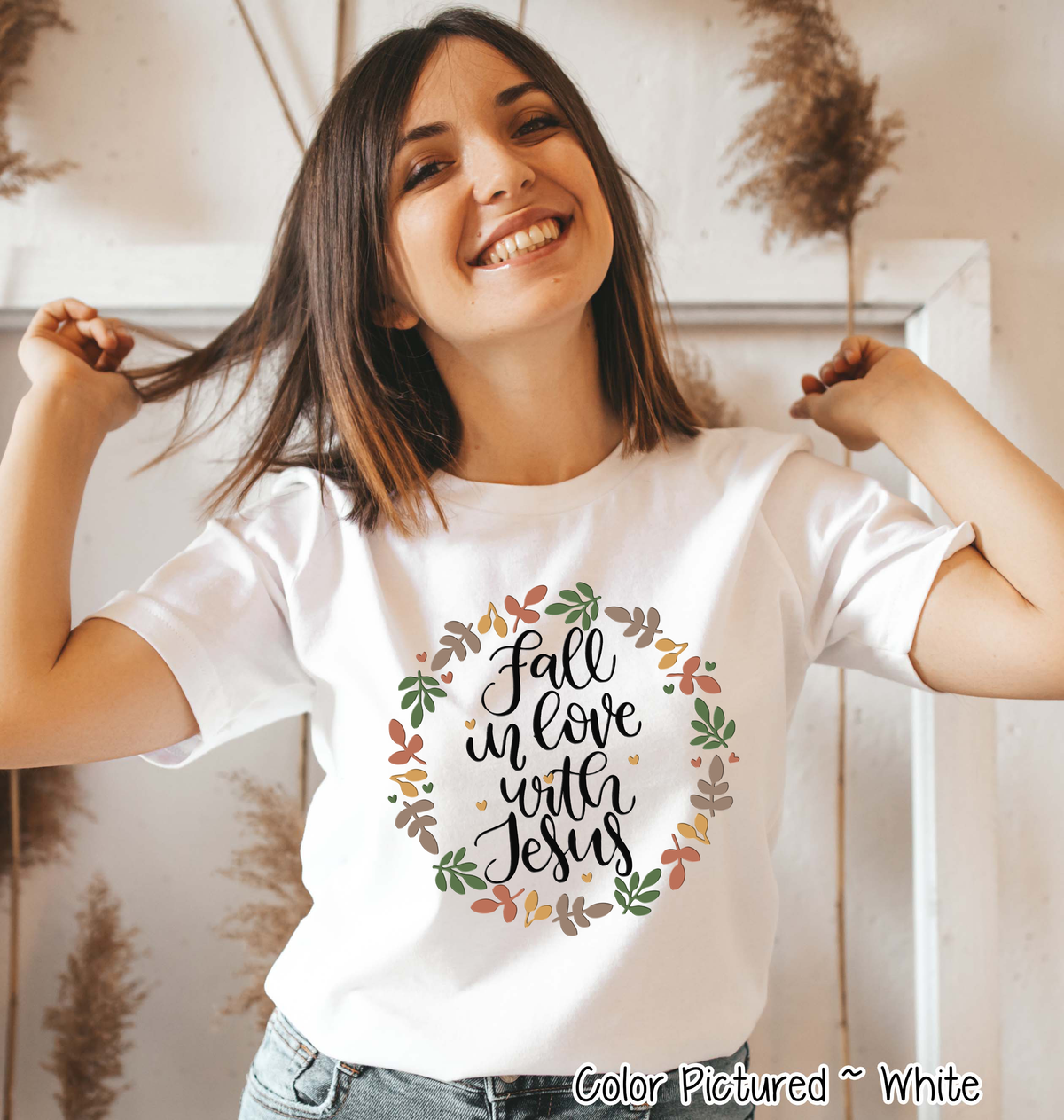 Fall In Love with Jesus Leaf Ring Tee