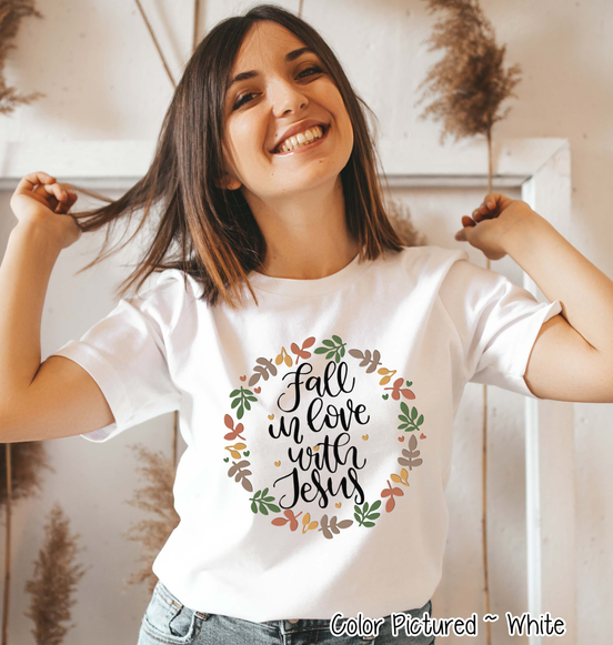 Fall In Love with Jesus Leaf Ring Tee