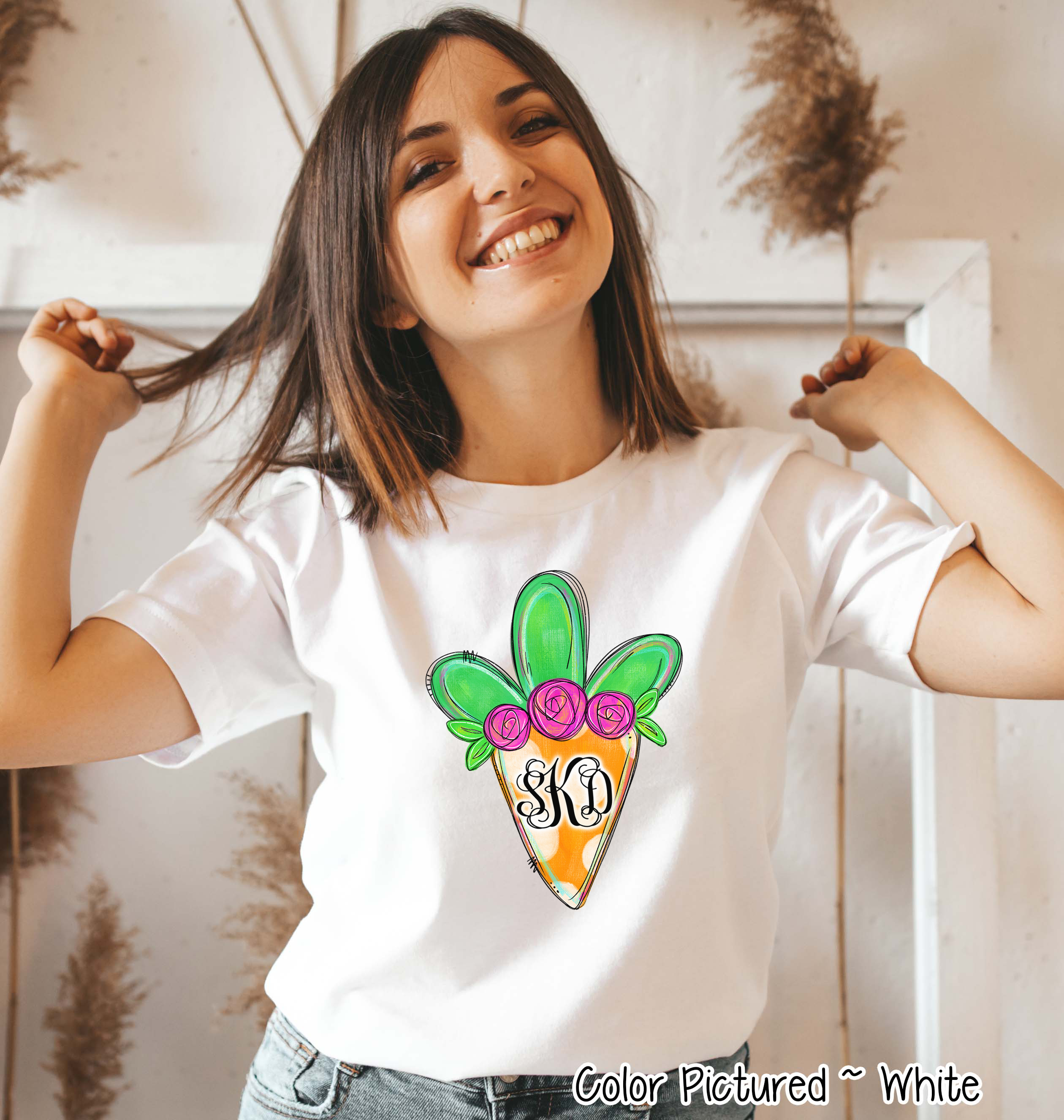 Monogram Easter Carrot Tee