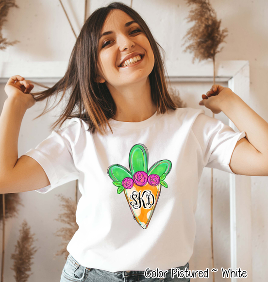 Monogram Easter Carrot Tee