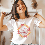 Fall Pumpkin Monogram Wreath Tee
