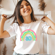 Monogram Easter Rainbow Tee