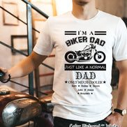 Custom Dad-Father-Papa-Grandpa Biker Tee
