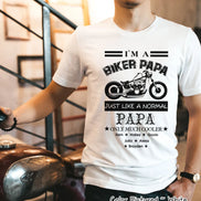 Custom Dad-Father-Papa-Grandpa Biker Tee