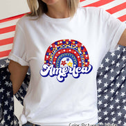 America Rainbow Tee