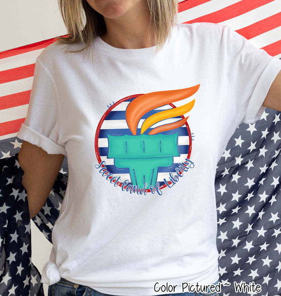 Sweet Land of Liberty Torch Patriotic Tee