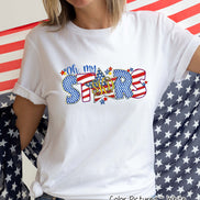 Oh My Stars Patriotic Monogram Tee