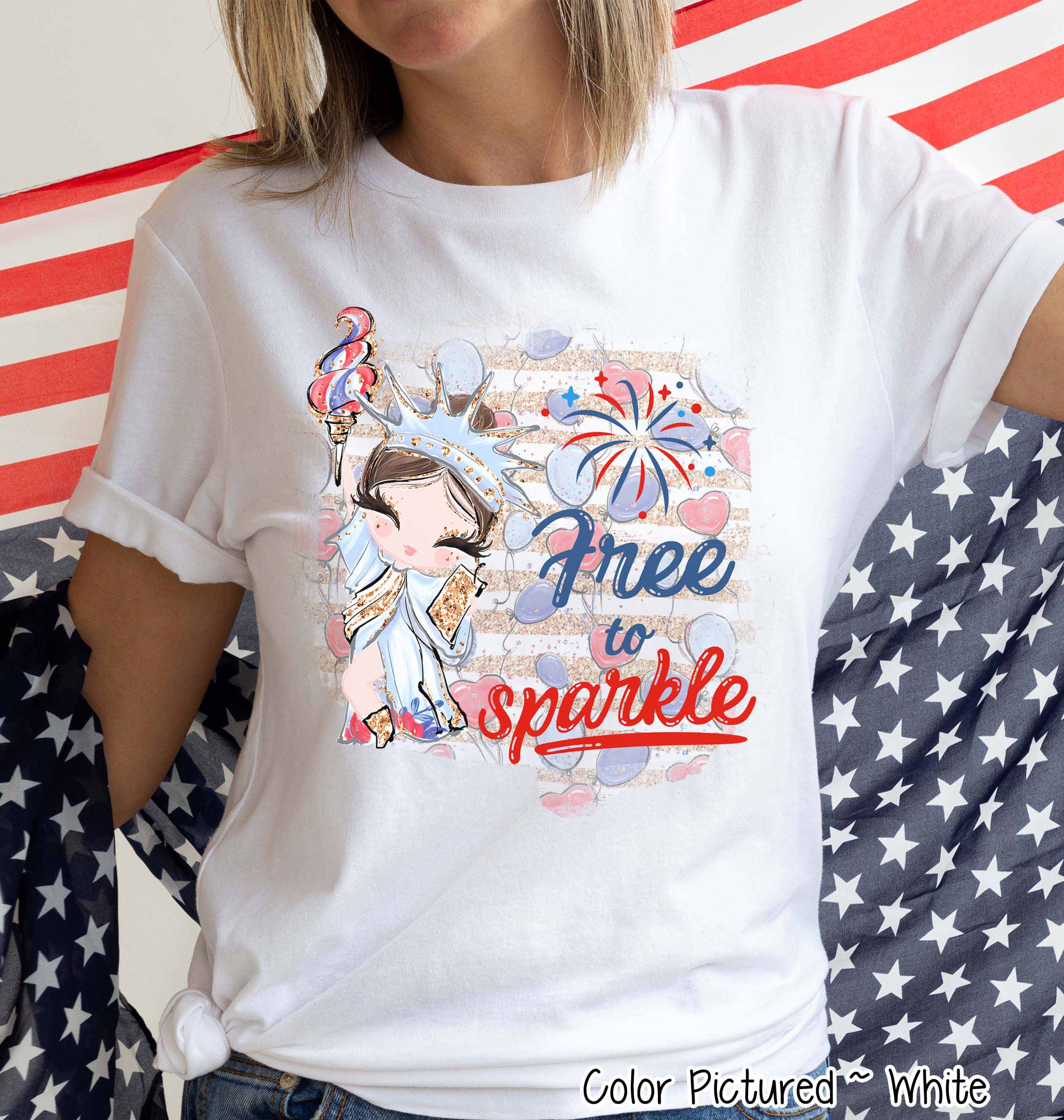 Free To Sparkle Patriotic Tee