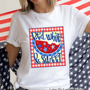 Red White & Sweet Watermelon Patriotic Tee