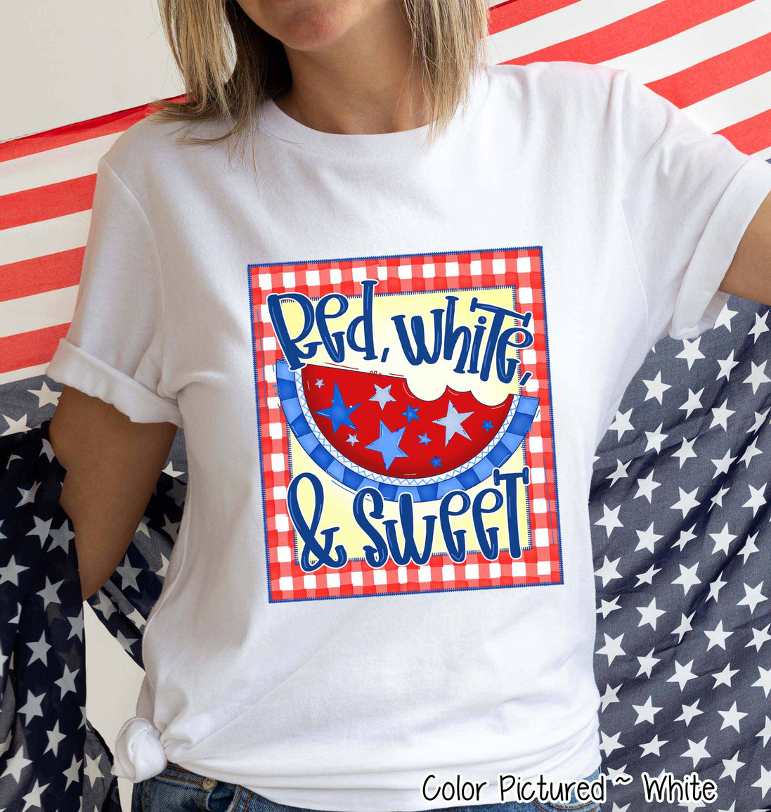 Red White & Sweet Watermelon Patriotic Tee