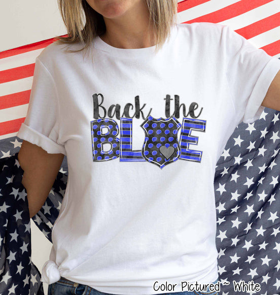 Back The Blue Police Support Tee