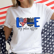 Love My Police Office Tee