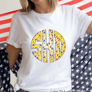 Big Monogram Bomb Pop Patrotic Tee