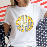 Big Monogram Bomb Pop Patrotic Tee