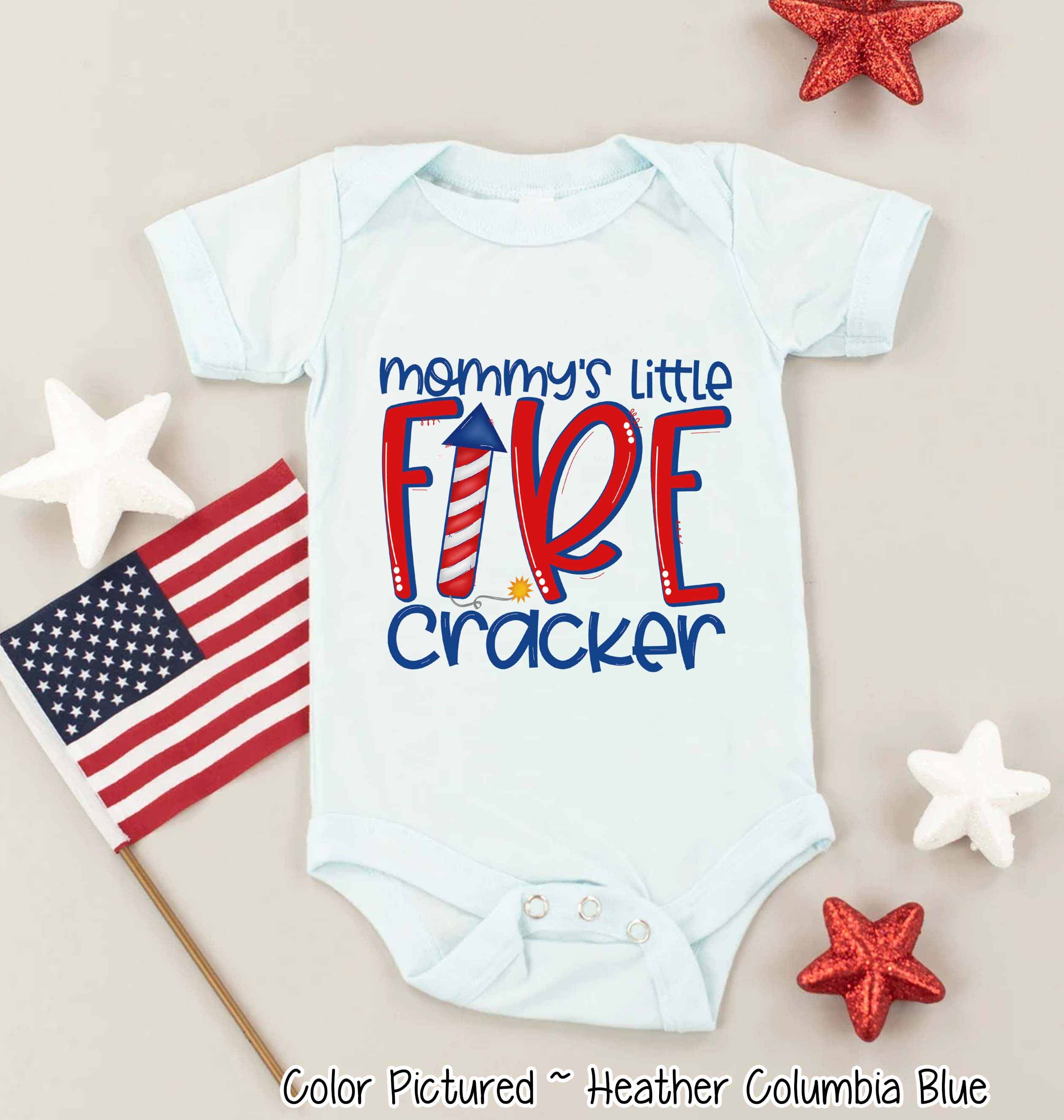 Mommy's Little Firecracker Patriotic Tee