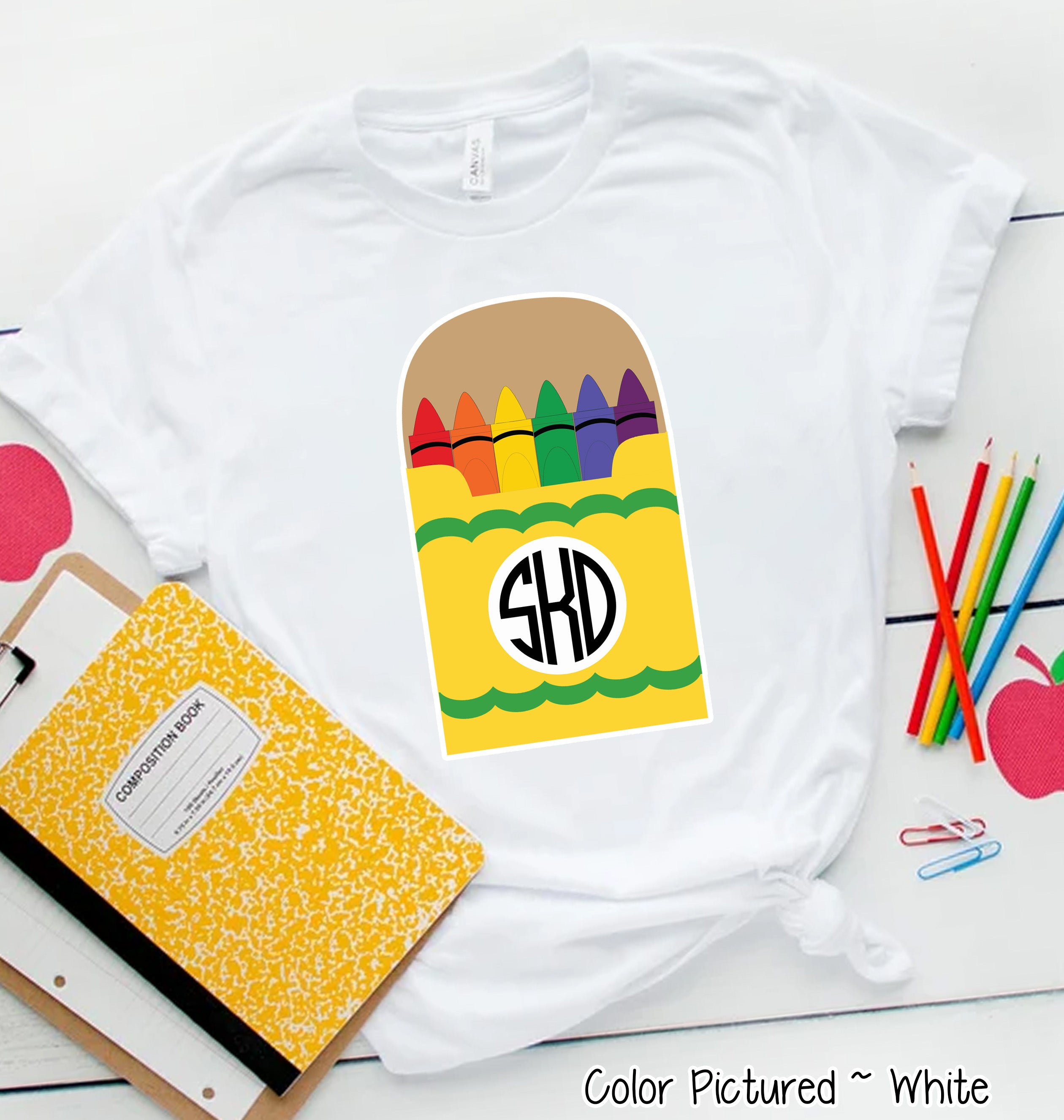 Monogram Primary Crayon Tee