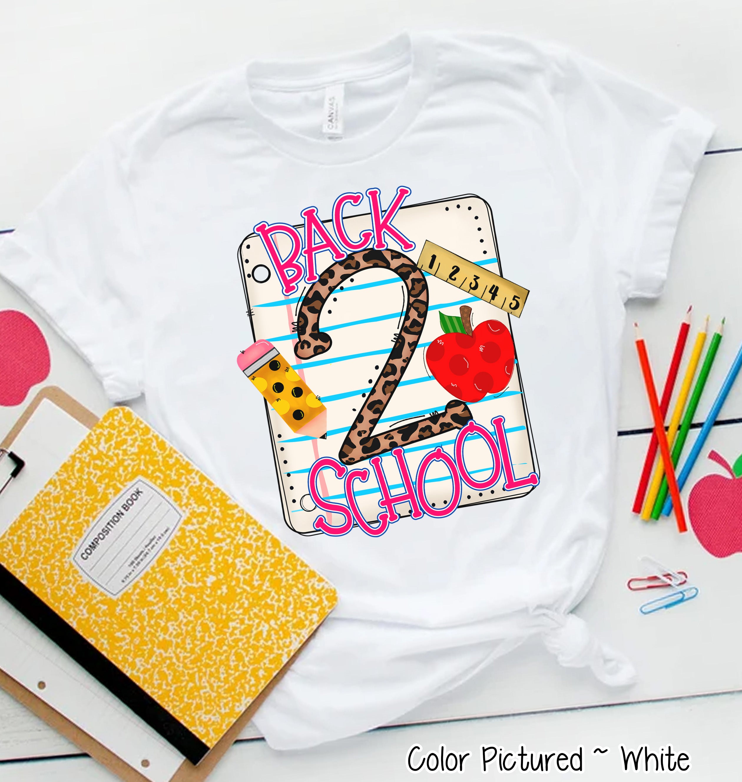 Back to School Leopard Tee