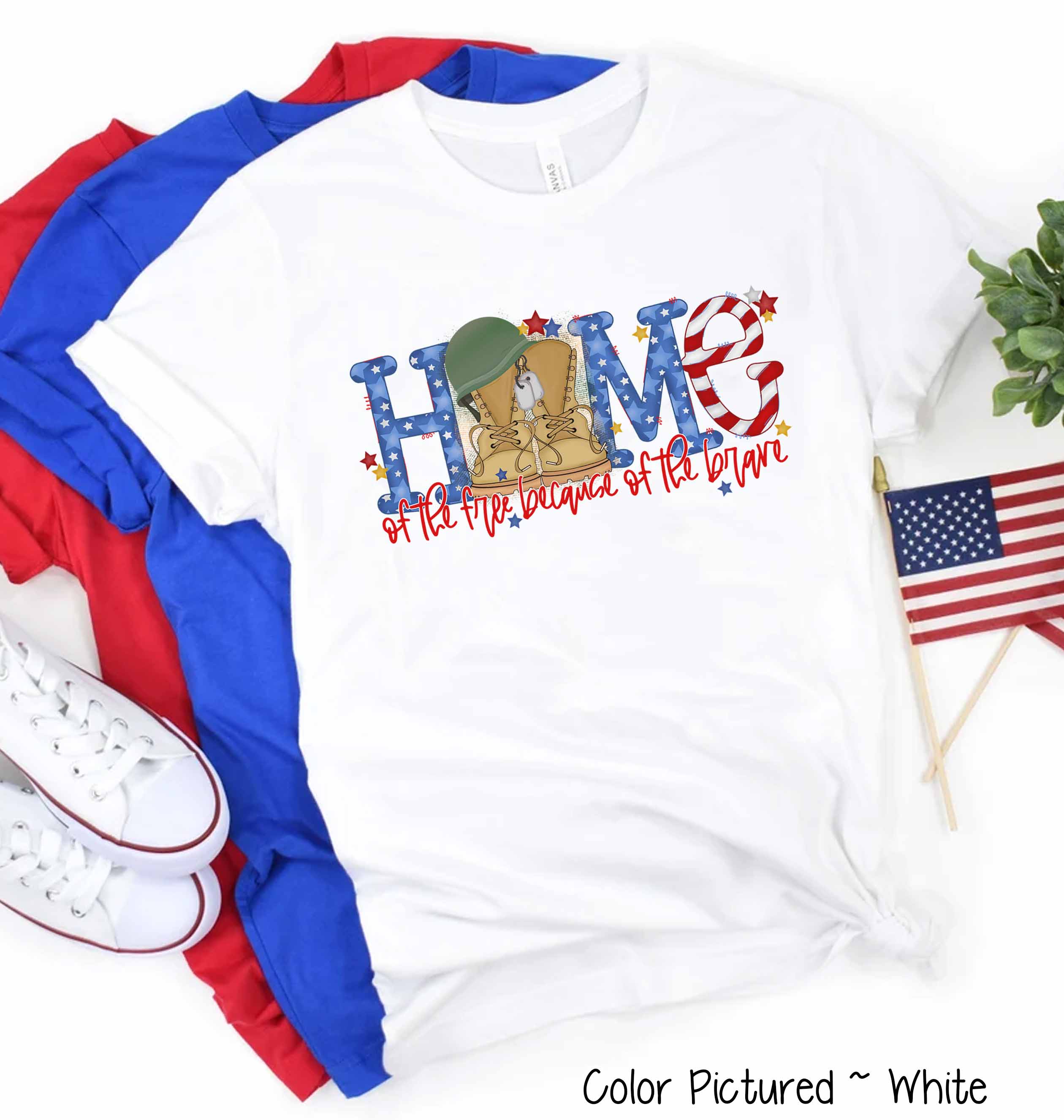 Home of the Free Combat Boots Tee