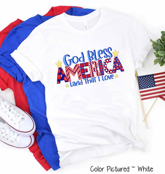 God Bless America Land that I Love Tee