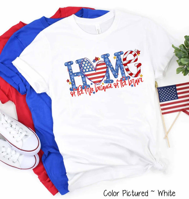 Home of the Free Patriotic Tee