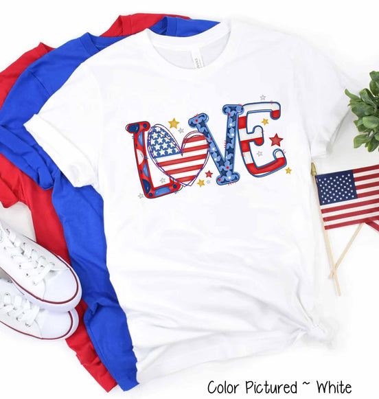 LOVE Patriotic Tee