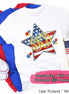 Patriotic Flag Star with Monogram Tee