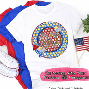 Patriotic Monogram Frame Tee