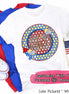 Patriotic Monogram Frame Tee