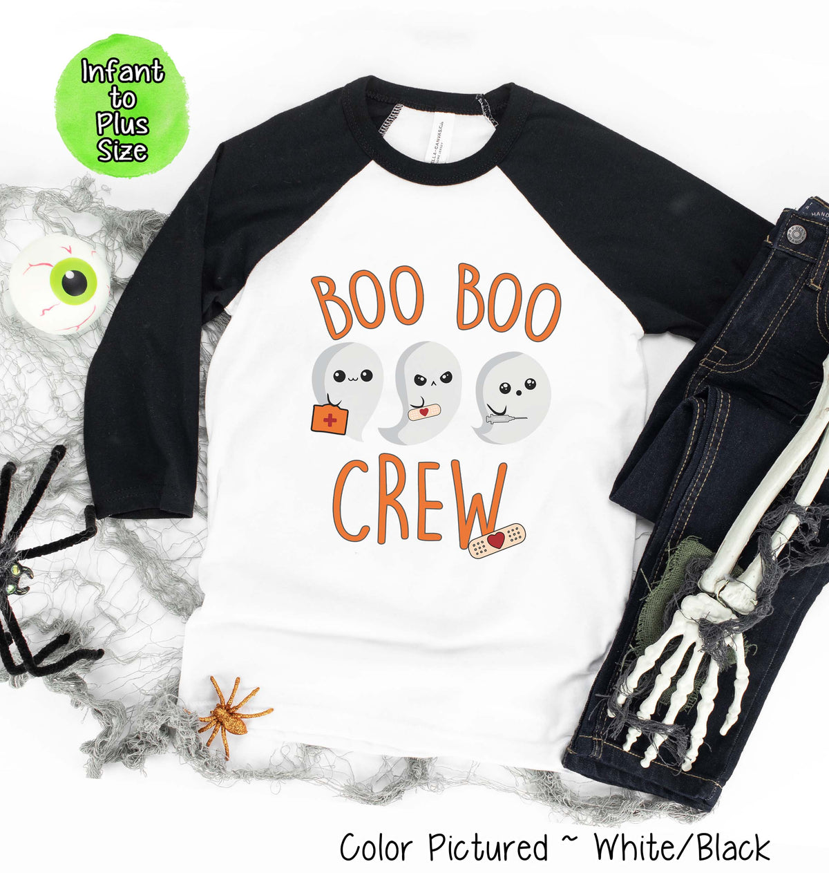 Boo Boo Crew Nurse Halloween Raglan Tee