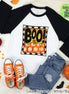 Boo Pumpkin Cute Halloween Raglan Tee