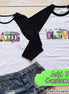 Personalized Doodle Letters  Halloween Raglan Tee