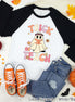 Trick or Teach Teacher Halloween Raglan Tee
