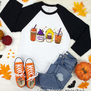 Hocus Pocus Witches Brew Coffee Halloween Raglan Tee