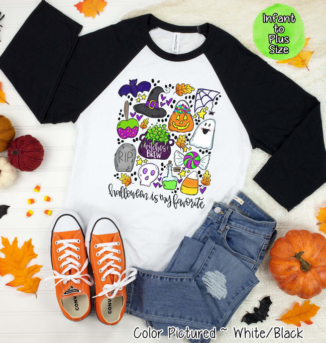 Halloween is My Favorite Halloween Raglan Tee