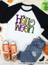 Halloween Doodle Letters Halloween Raglan Tee