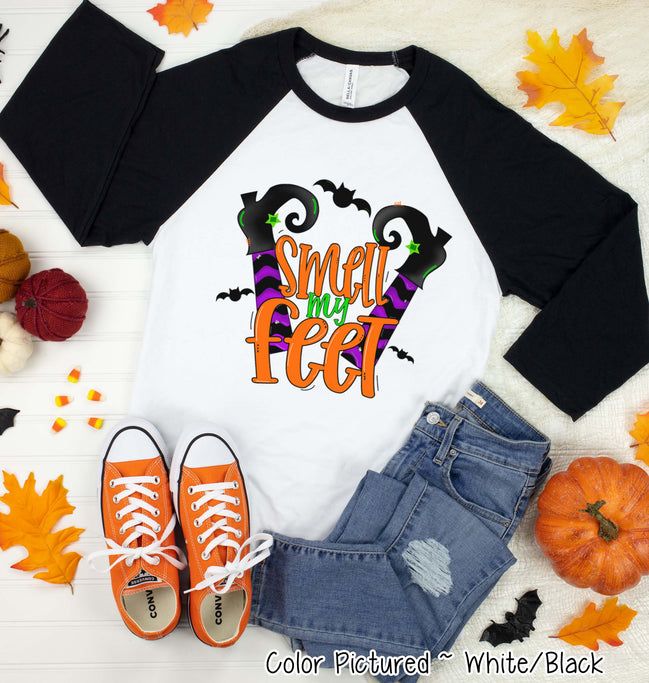Smell My Feet Halloween Raglan Tee
