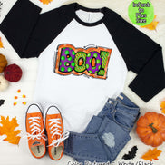Boo! Halloween Raglan Tee