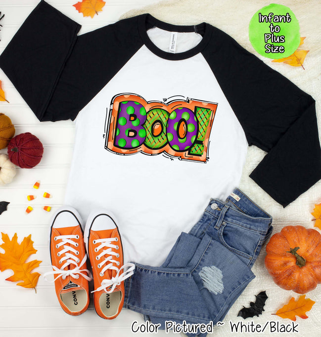 Boo! Halloween Raglan Tee
