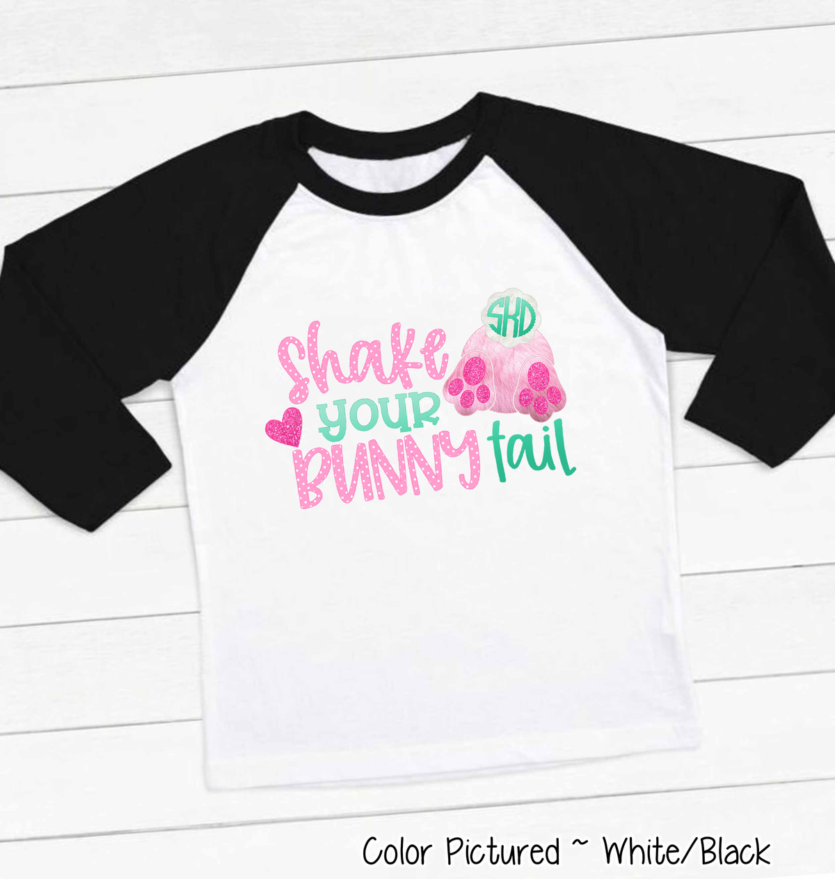 Monogram Shake Your Bunny Tail Shirt Easter Day Tee