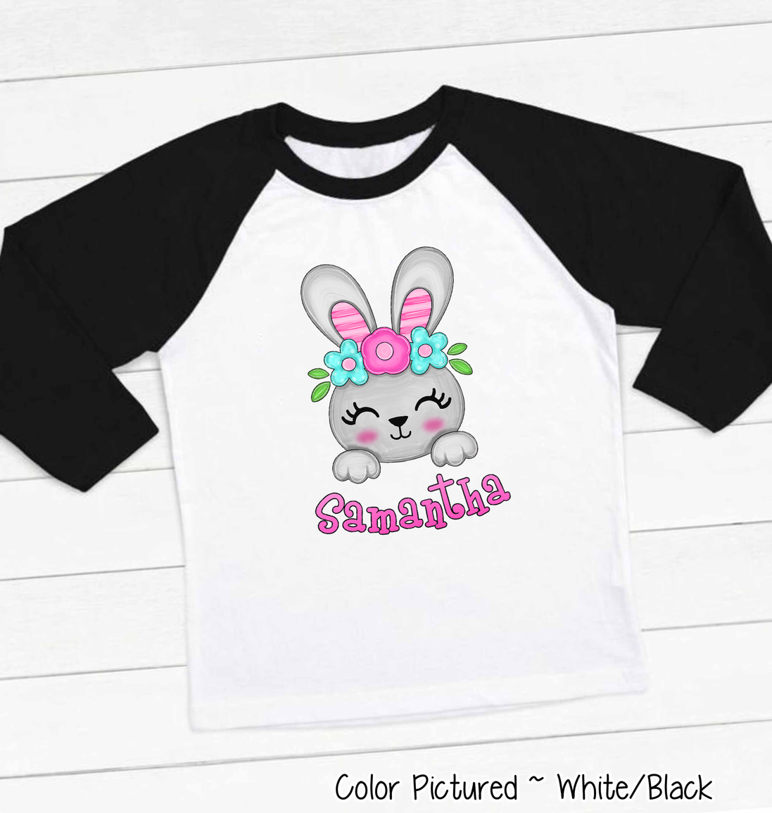 Personalized Easter Bunny Shirt with Custom Name Easter Day Tee