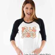Retro Fall Vibes Fall Raglan Tee