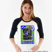 Friday Night Lights Ultimate Fan Tee Photo Raglan Shirt (Football, Cheer, Drill Team, Band)