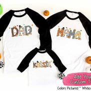 Personalized Thanksgiving Name Family Matching Raglan Tee