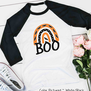 Halloween Rainbow Boo Raglan Shirt