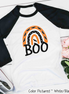 Halloween Rainbow Boo Raglan Shirt