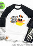Candy Corn Cutie Halloween Raglan Tee