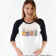Monogram Coffe Latte Easter Drinks Raglan Tee